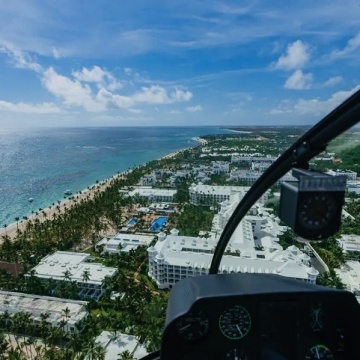 Helikopterem nad Punta Cana